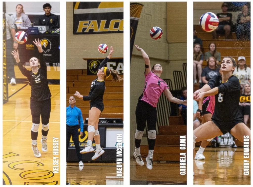 Jogadoras de vôlei da Pfeiffer recebem homenagens acadêmicas da CSC (Canadian Conference of Sport)