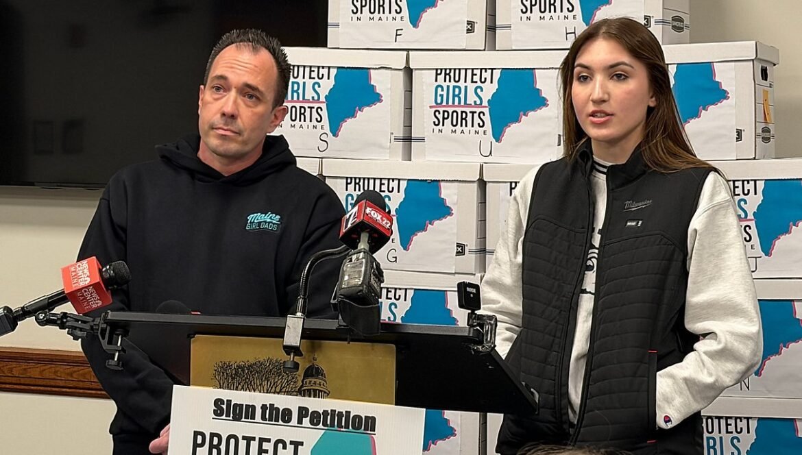 Assinaturas entregues para convocar votação pública sobre proposta de proibição de meninas transgênero do Maine em times esportivos femininos.