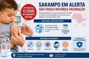 São Paulo reforça vacinação após registrar novos casos de sarampo em 2026